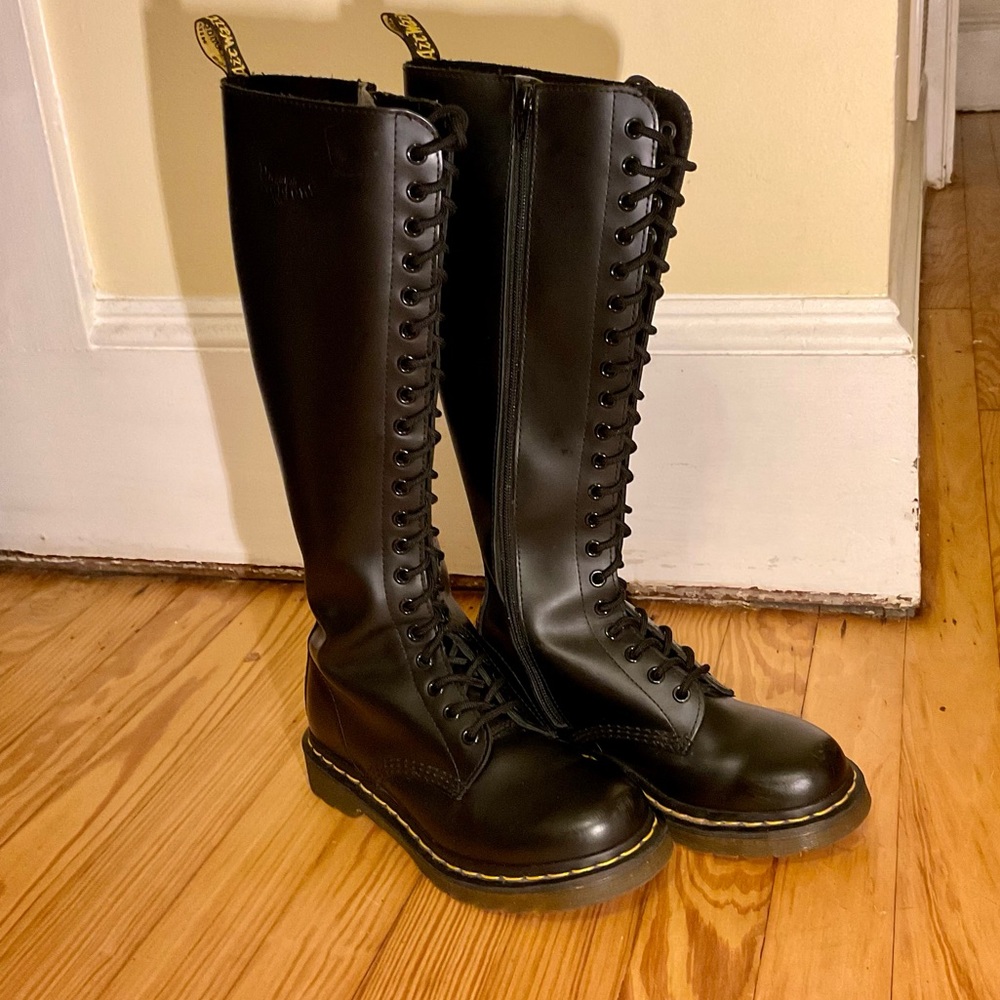 Dr. Martens Black 1B60 Black Knee-High Boots